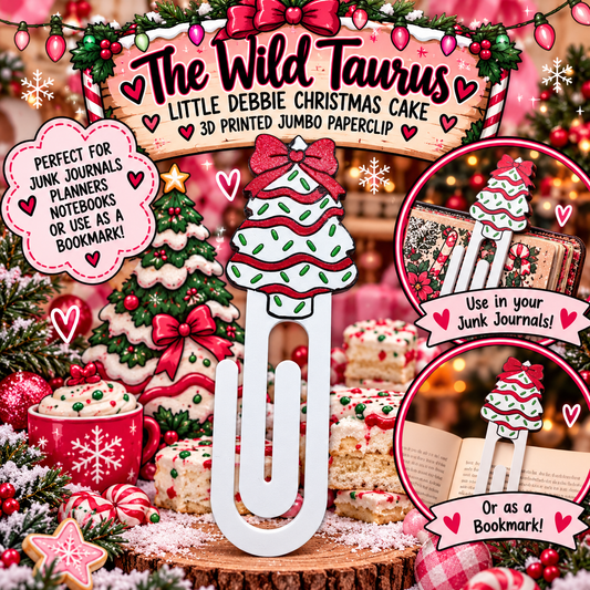 3D Printed Jumbo Little Debbie Christmas Cake Paper Clip