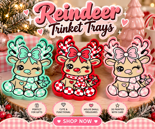 Christmas Reindeer Trinket Trays